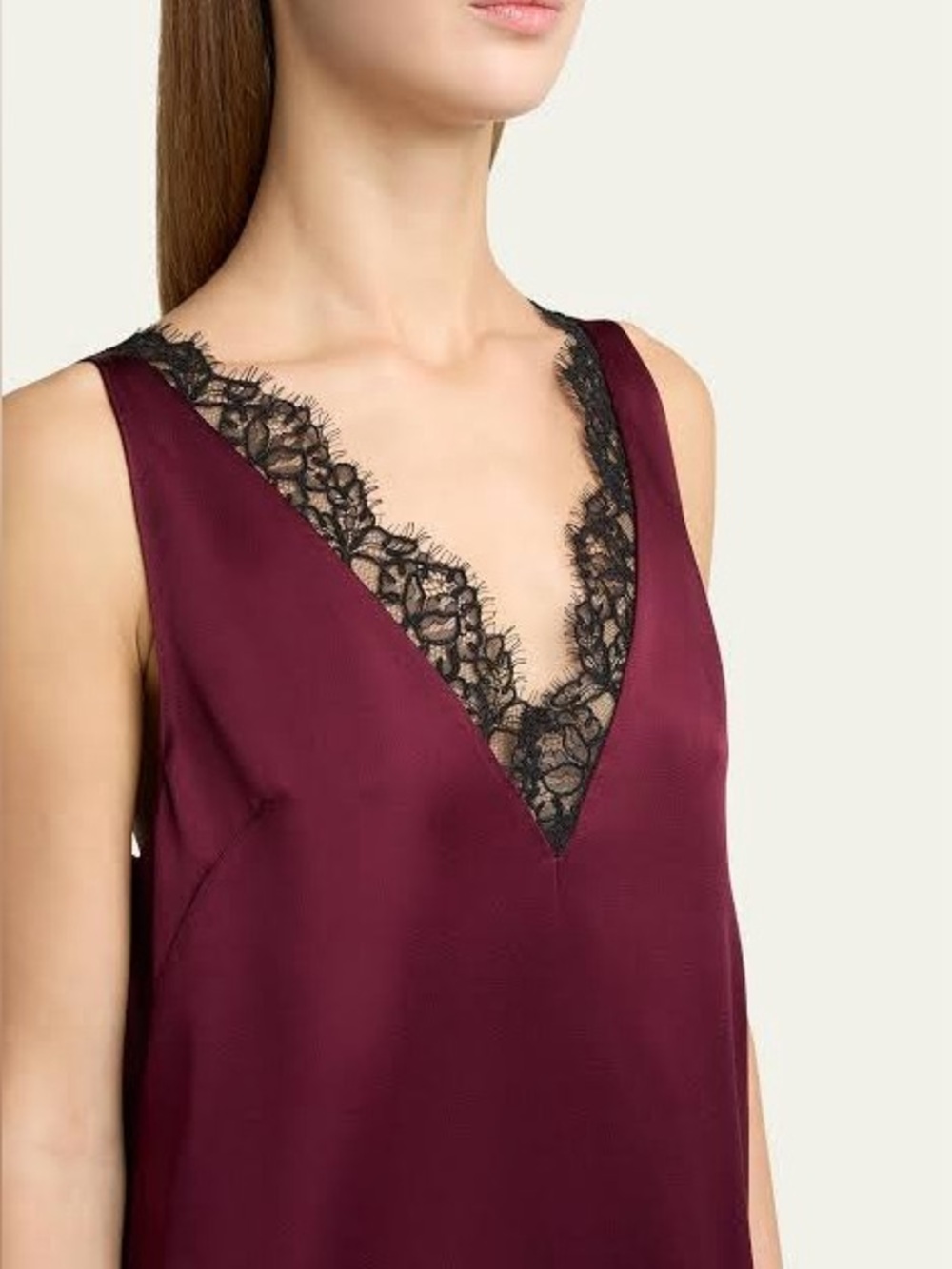 Stella Mccartney Lace Trimmed Satin Midi Dress IT40/US6 - Picture 3 of 10